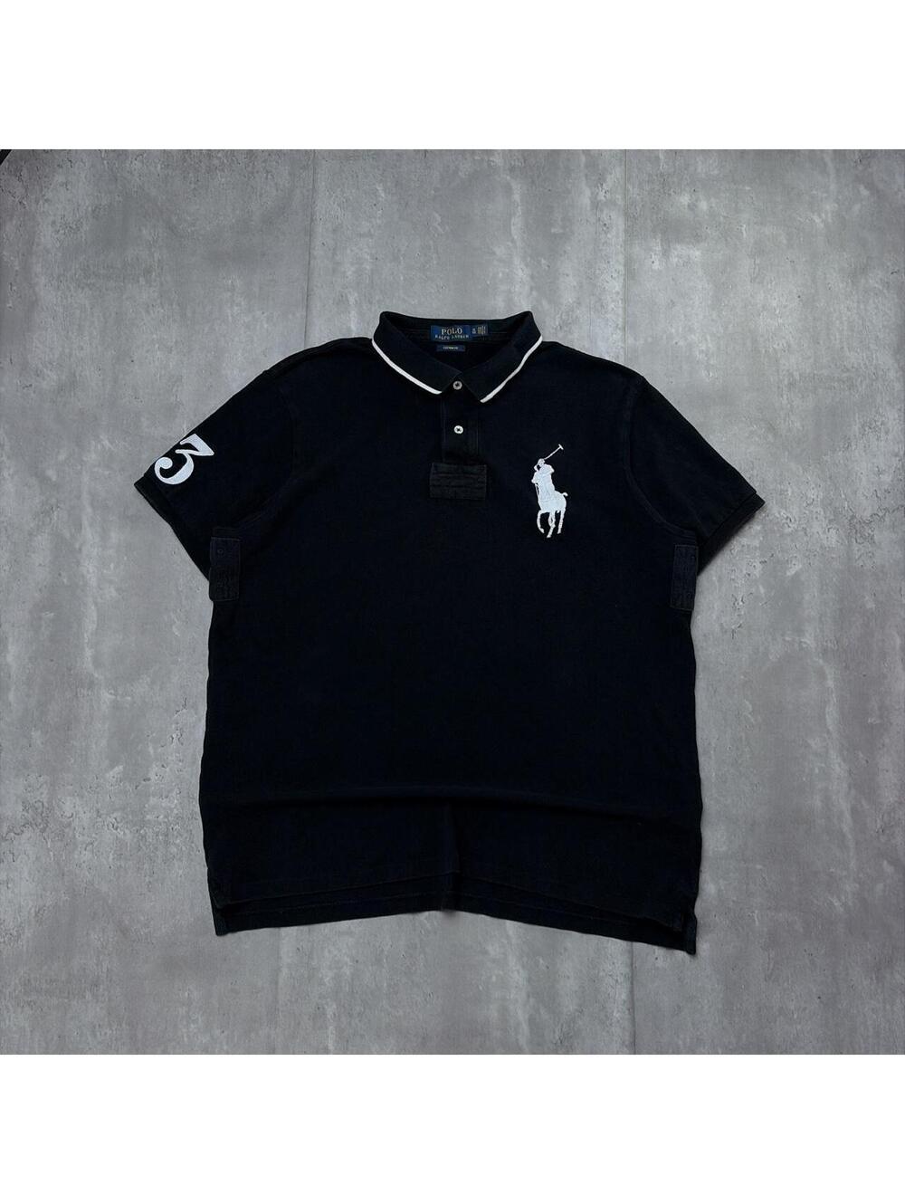 Y2K Black Polo Ralph Lauren Big Pony Chief Keef Polo Shirt